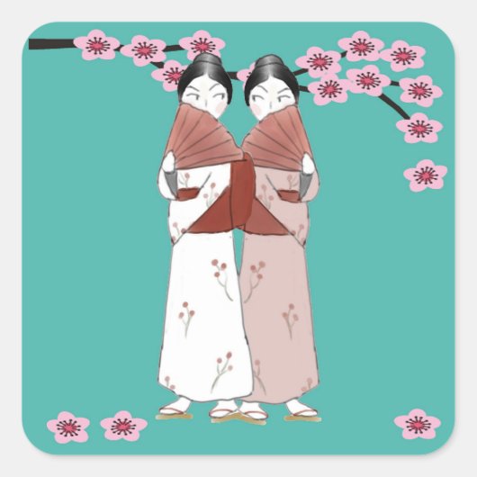 Die Klatschen Quadratischer Aufkleber (Vorderseite)