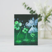 Die Kleeblattfee des April Postkarte (Stehend Vorderseite)
