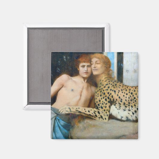 Die Kleider, Fernand Khnopff Magnet (Vorderseite/Rückseite)