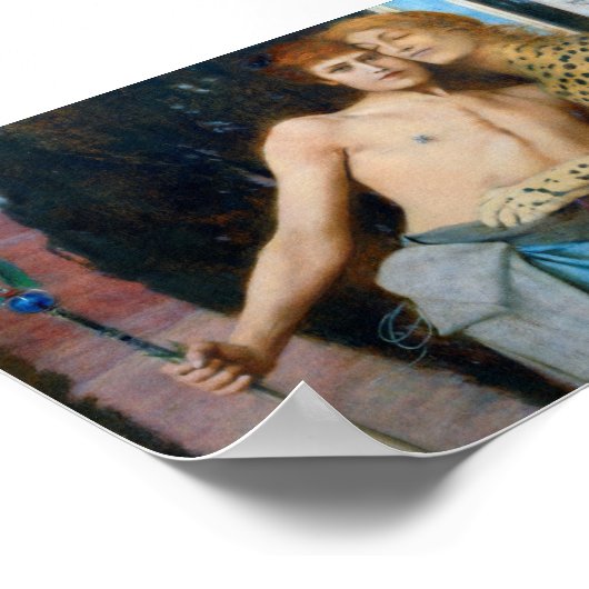 Die Kleider, Fernand Khnopff Poster (Ecke)