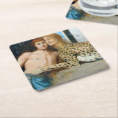 Die Kleider, Fernand Khnopff Rechteckiger Pappuntersetzer (angewinkelt)