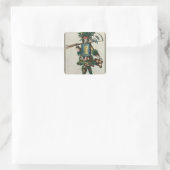 Die Kleidung des Gärtners Quadratischer Aufkleber (Tasche)