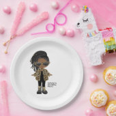 Die kleine Afroamerikanerin Birthday Party Pappteller (Party)