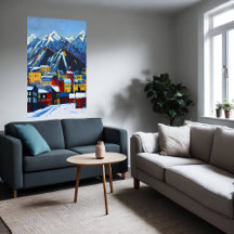 Die kleine amerikanische Stadt im Gebirge | Art de