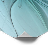 Die kleine Beauty Modern Blue Gold Fraktal Blume Poster (Ecke)