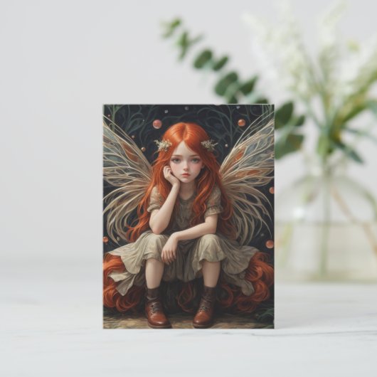 Die kleine, bezaubernde Märchen mit Ingwerhaar Postkarte (Stehend Vorderseite)