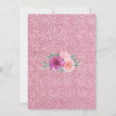 Die kleine Blütendusche aus der Rose Gold Glitzer Einladung (Rückseite)