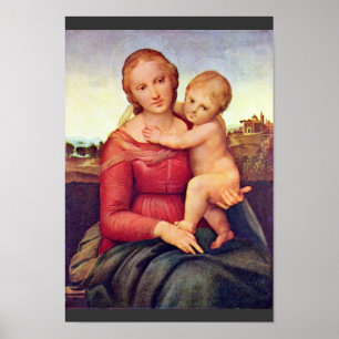 Die kleine Cowper Madonna von Raffael Poster