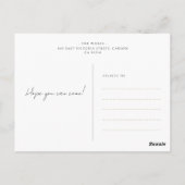 Die kleine, einfache Kleidung Watercolor Babydusch Postkarte (Rückseite)