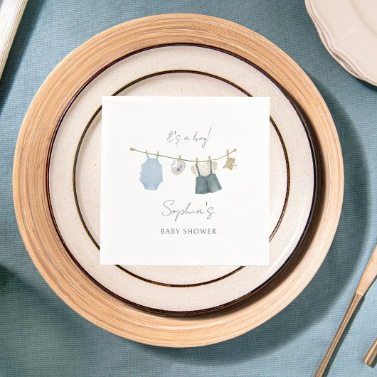 Die kleine, einfache Kleidung Watercolor Babydusch Serviette