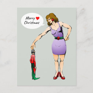 Die kleine Elf-Weihnachtsfeiertag-Postkarte Feiertagspostkarte