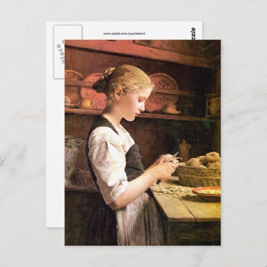 Die kleine elschälerin postkarte (Vorne/Hinten)
