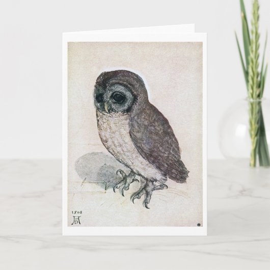 Die kleine Eule, Albrecht Durer Karte (Vorderseite)