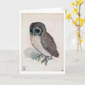 Die kleine Eule, Albrecht Durer Karte (Gelbe Blume)