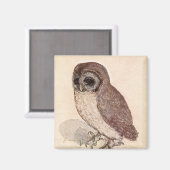 Die kleine Eule | Albrecht Dürer Magnet (Vorderseite/Rückseite)