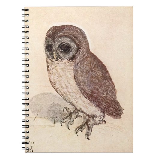 Die kleine Eule | Albrecht Dürer Notizblock (Vorderseite)
