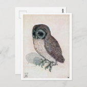Die kleine Eule, Albrecht Durer Postkarte (Vorne/Hinten)