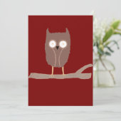 Die kleine Eule Einladung (Stehend Vorderseite)