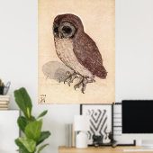 Die kleine Eule von Albrecht Dürer Poster (Heimbüro)