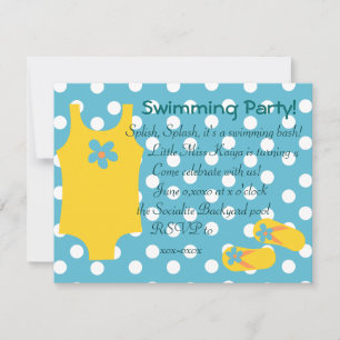 Die kleine gelbe Swimsiut Einladung