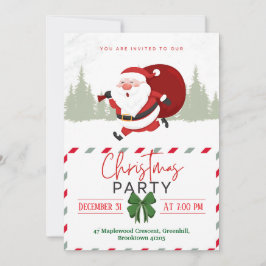 Die kleine gemütliche Stimmung des Weihnachtsmanns Einladung