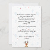 Die kleine gemütliche Stimmung des Weihnachtsmanns Einladung (Rückseite)