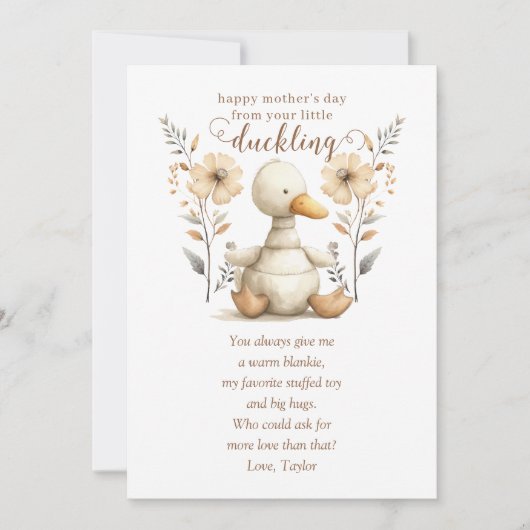 Die kleine Grußkarte der ersten Mutter mit dem Duc Einladung (Vorderseite)