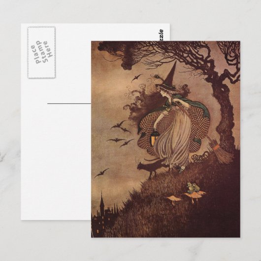 Die kleine Hexe Postkarte (Vorne/Hinten)