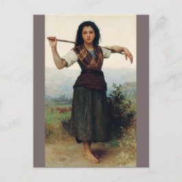 Die kleine Hirtin von Bouguereau Postkarte