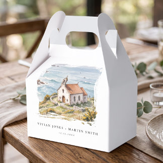 Die kleine Kapelle am Meer Hochzeit Geschenkschachtel
