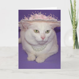 Die kleine Katze, die Gewollt hat, zu KirchenOster Feiertagskarte