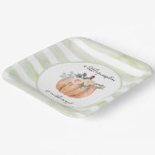 Die kleine Kürbis ist auf dem Weg Papier grün Pappteller (Gewinkelt)