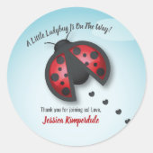 Die kleine Ladybug aus Blauer und Rotem Himmel ist Runder Aufkleber (Vorderseite)