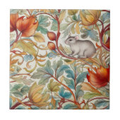 Die kleine Maus auf den Blätter Fliese (Vorderseite)