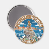 Die kleine Meerjungfrau Dänemark Magnet (Vorderseite/Rückseite)