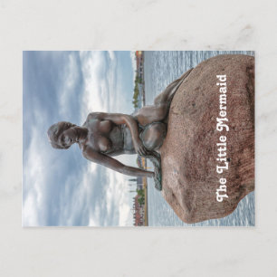 Die kleine Meerjungfrau - die dänische Statue Postkarte
