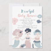 Die kleine Meerjungfrau-Dusche lädt Sie ein Einladung (Vorderseite)