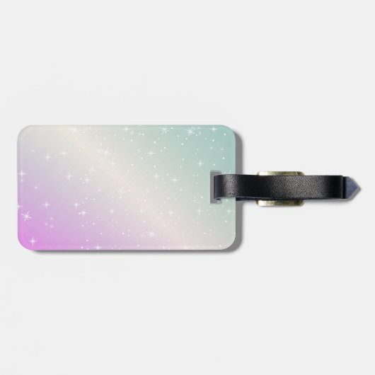 Die kleine Meerjungfrau. Goldene Waage auf rosa, t Gepäckanhänger (Rückseite horizontal)