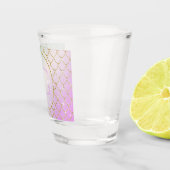 Die kleine Meerjungfrau. Goldene Waage auf rosa, t Schnapsglas (Rechts)