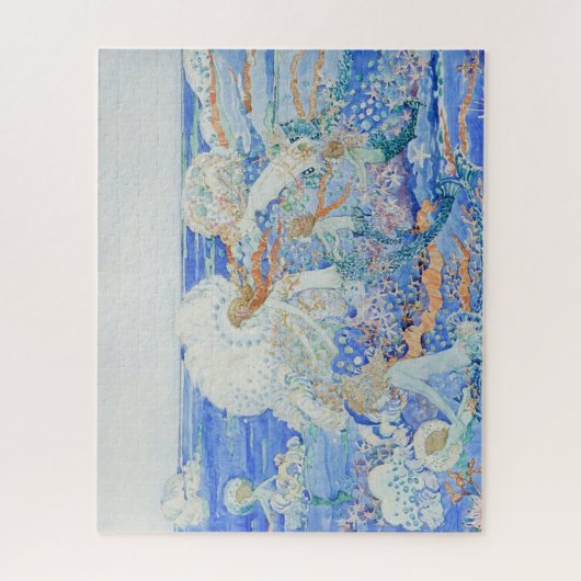 Die kleine Meerjungfrau - Meerjungfrauen spielen i Puzzle (Vertikal)