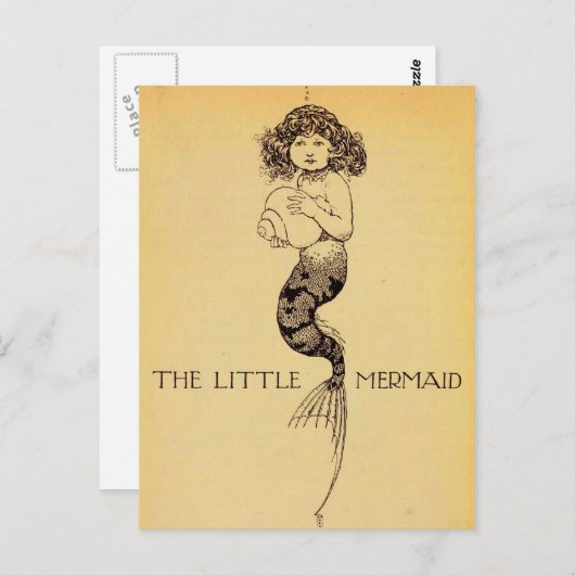 Die kleine Meerjungfrau Postkarte (Vorne/Hinten)