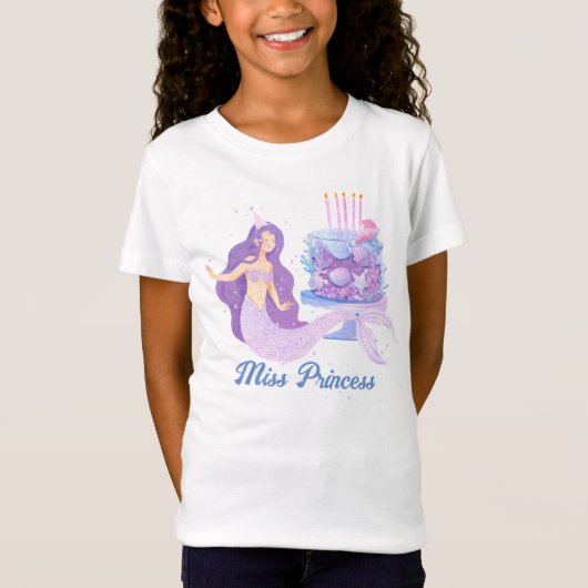 Die kleine Meerjungfrau Prinzessin Personalisiert T-Shirt (Vorderseite)