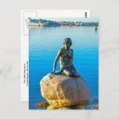 Die kleine Meerjungskulptur, Kopenhagen, Dänemark Postkarte (Vorne/Hinten)