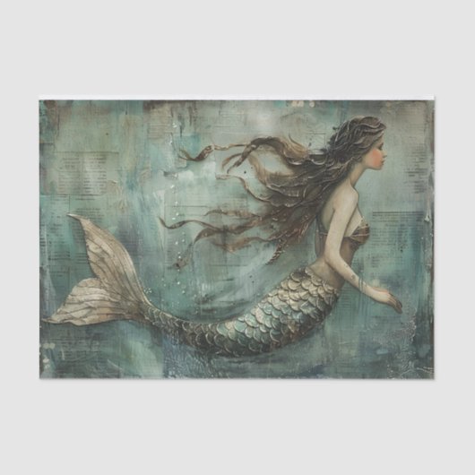 DIE KLEINE MERMAID DECOUPAITE SEIDENPAPIER (Vorderseite)
