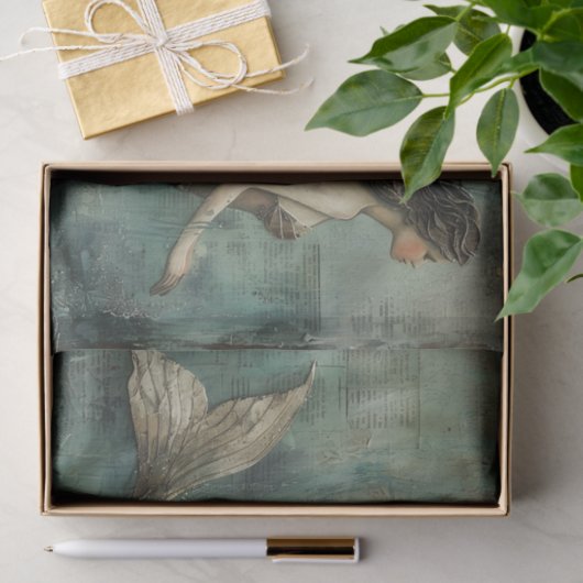 DIE KLEINE MERMAID DECOUPAITE SEIDENPAPIER (Geschenk)