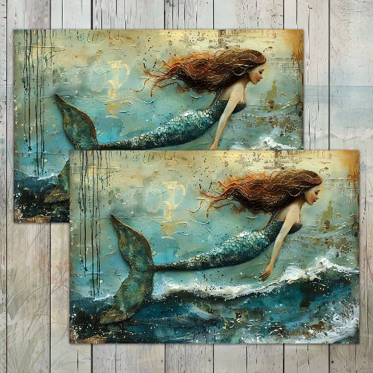 DIE KLEINE MERMAID DECOUPAITE SEIDENPAPIER