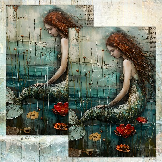 DIE KLEINE MERMAID DECOUPAITE SEIDENPAPIER