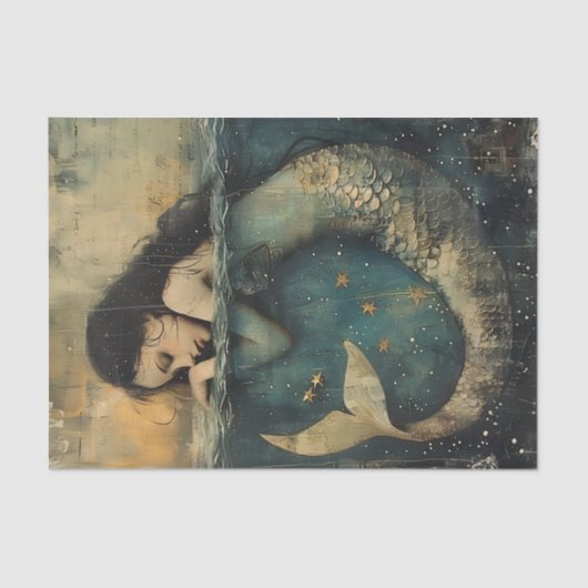 DIE KLEINE MERMAID DECOUPAITE SEIDENPAPIER (Vorderseite)