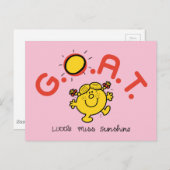 Die kleine Miss Sunshine ist die G.O.A.T. Postkarte (Vorne/Hinten)