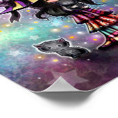 Die kleine, Niedliche Katze mit zwei Katzen Poster (Ecke)